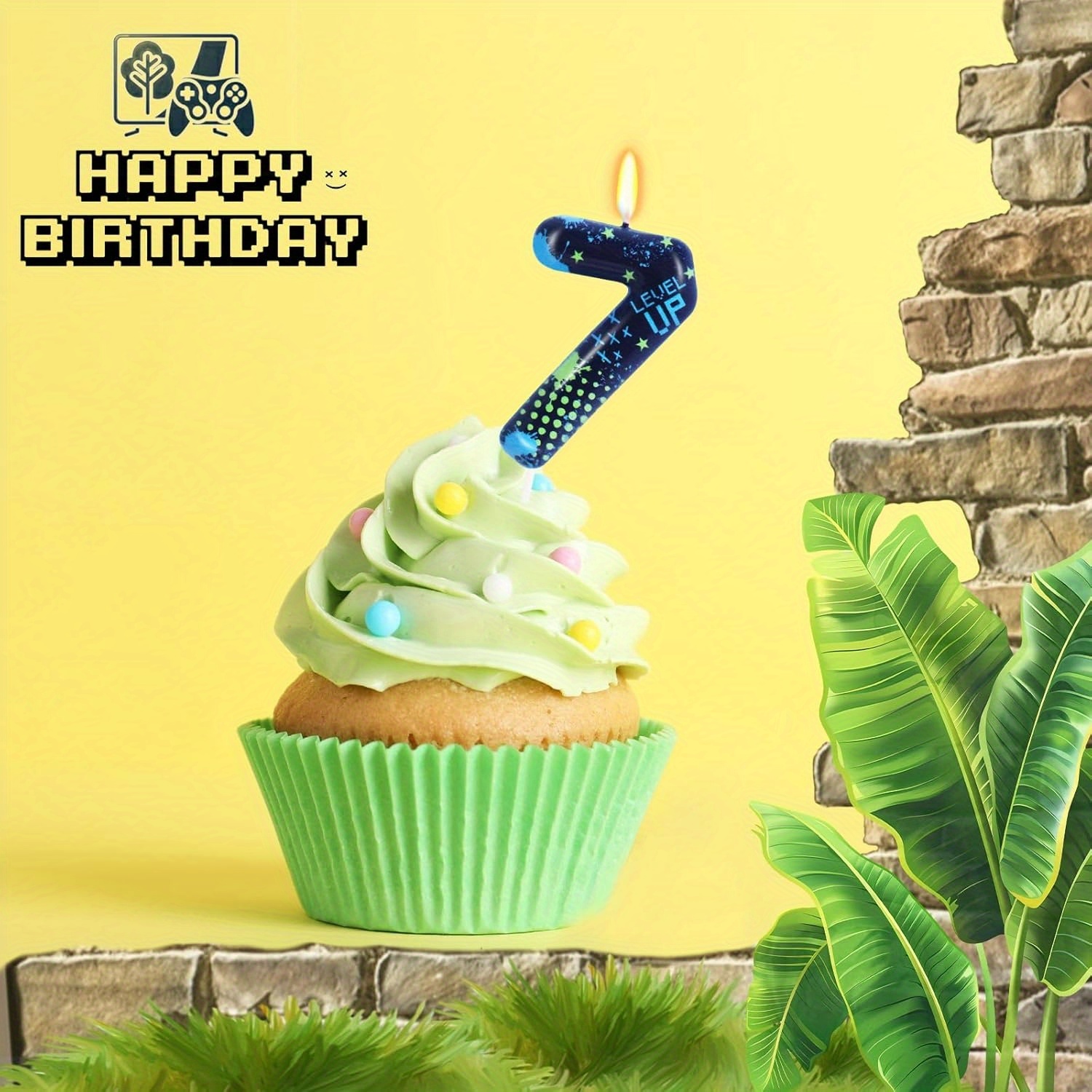 Blue Game Boy 0-9 Birthday Can - đánh giá và giá Candle For Supplies