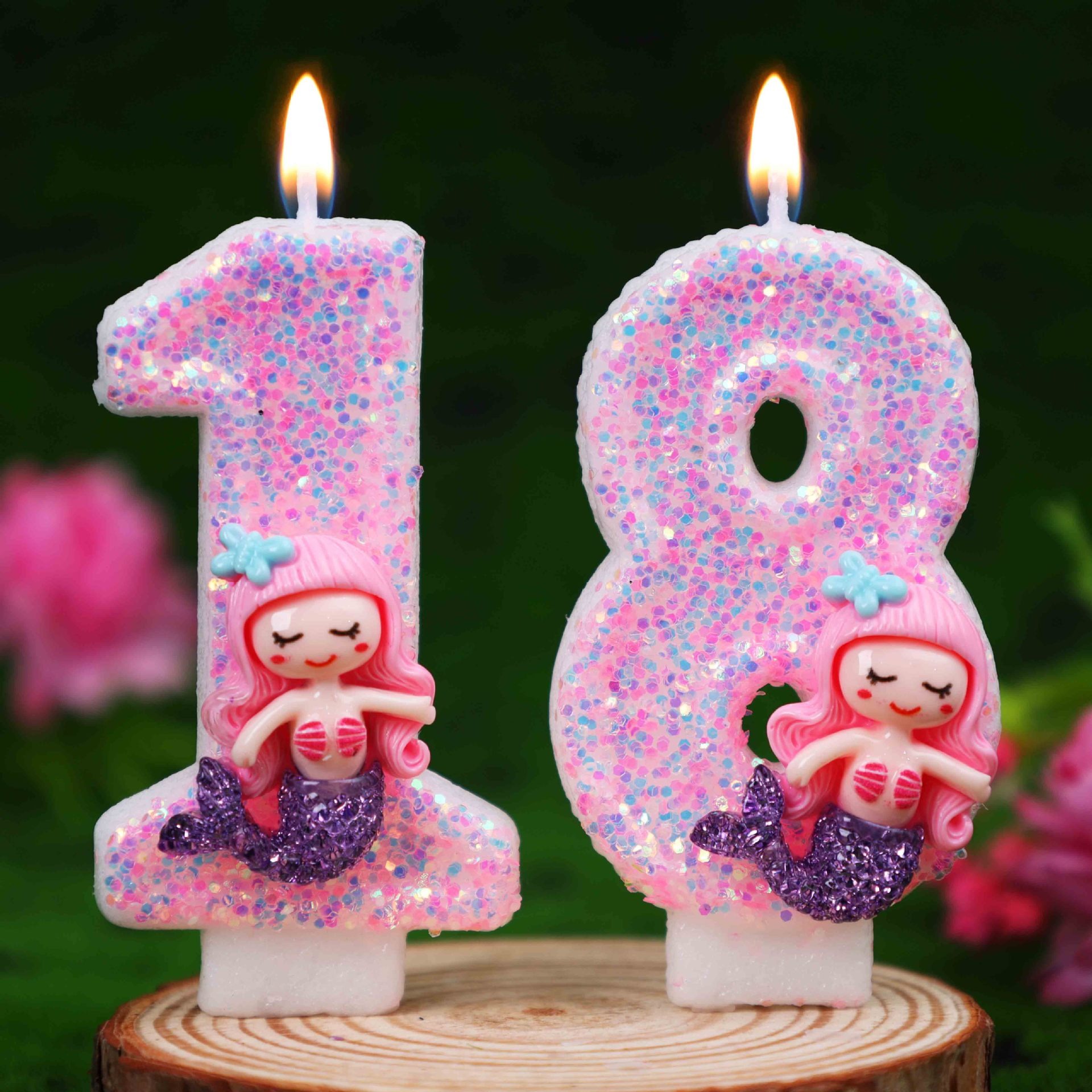 Creative Pink Mermaid 0-9 Digi - đánh giá và giá Candle For Supplies