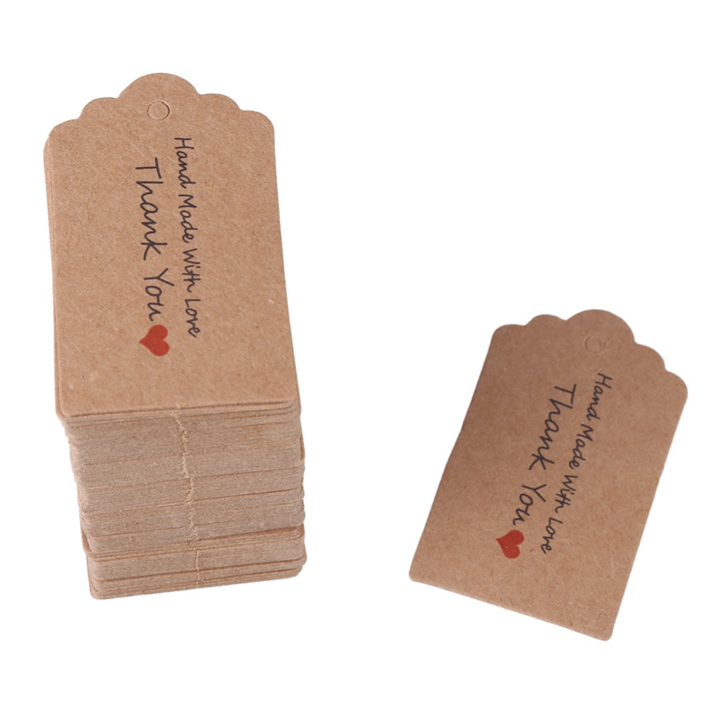 100pcs Handmade Kraft Paper Ha - đánh giá và giá Kraft Hang Tag