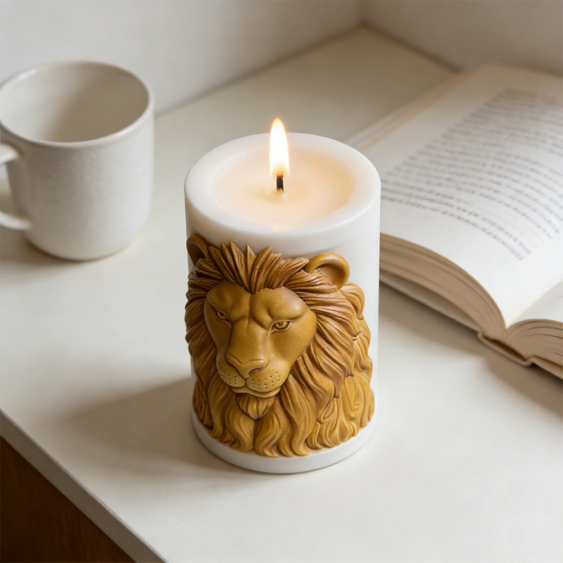 Animals Lion Candle Molds Sili - đánh giá và giá Candle Supplies Luxury
